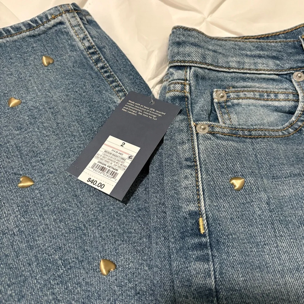 Universal Thread Highest Rise Vintage Straight Embellished Jeans, 2R NWT - Picture 2 of 8